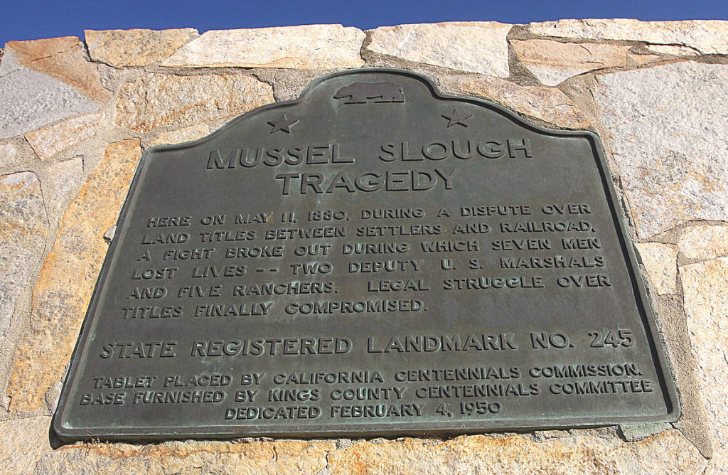 Kings County fifty objects/ Mussel Slough monument
